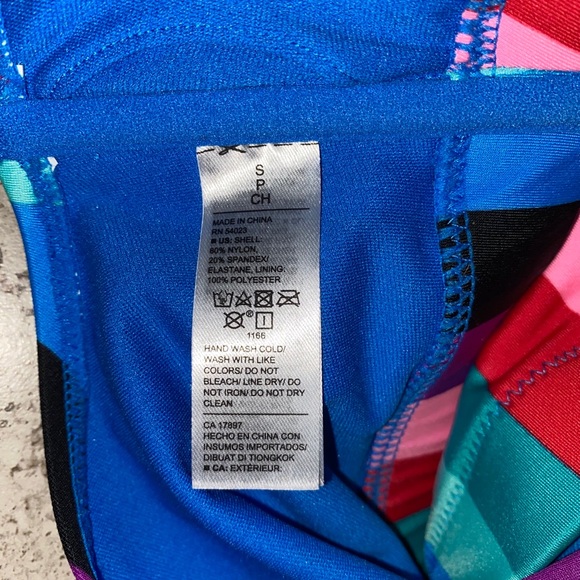 Old Navy Multicolored One Shoulder Swim Top ✨ - Picture 3 of 4